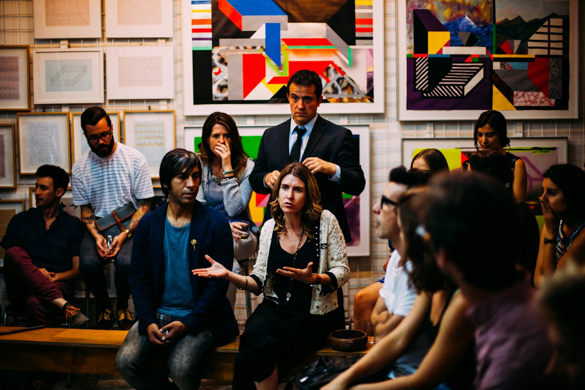 Audience at a workshop event
